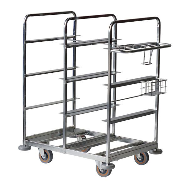 multi tier merchandising trolley