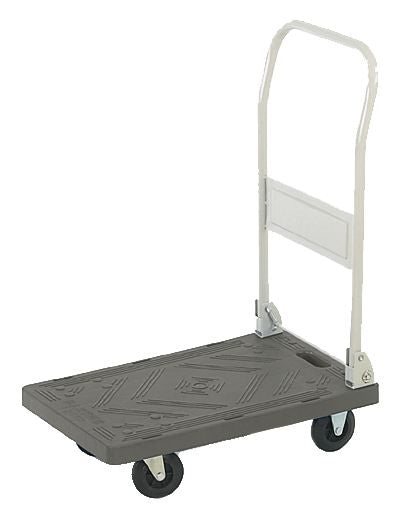 plastic platform trolley grey