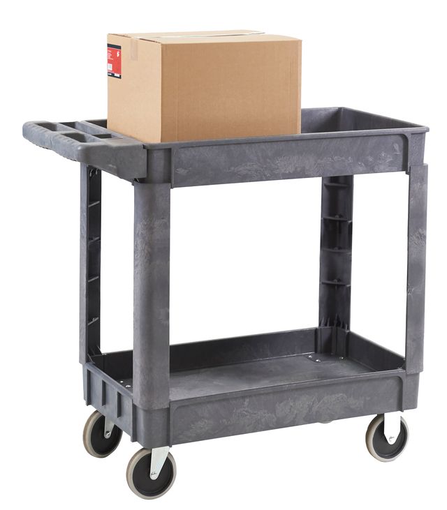 plastic service trolley 2 trays