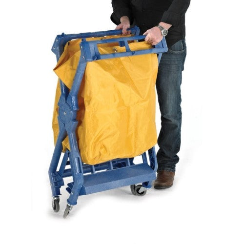 Plastic Folding Laundry Trolley - Folded