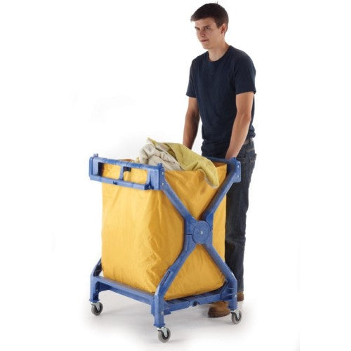 Plastic Folding Laundry Trolley - In Use
