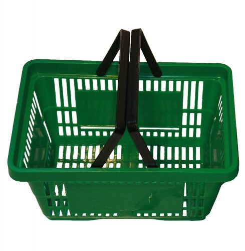 Plastic Shopping Basket - Green