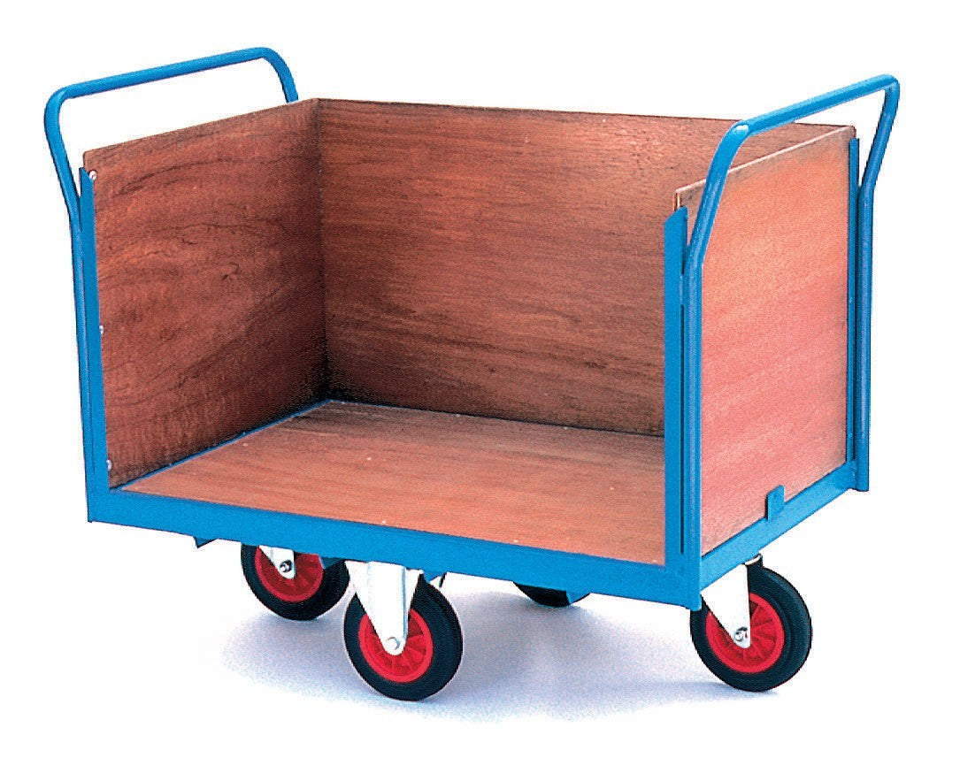 Platform Trolley Easy Steer Solid Sides 2