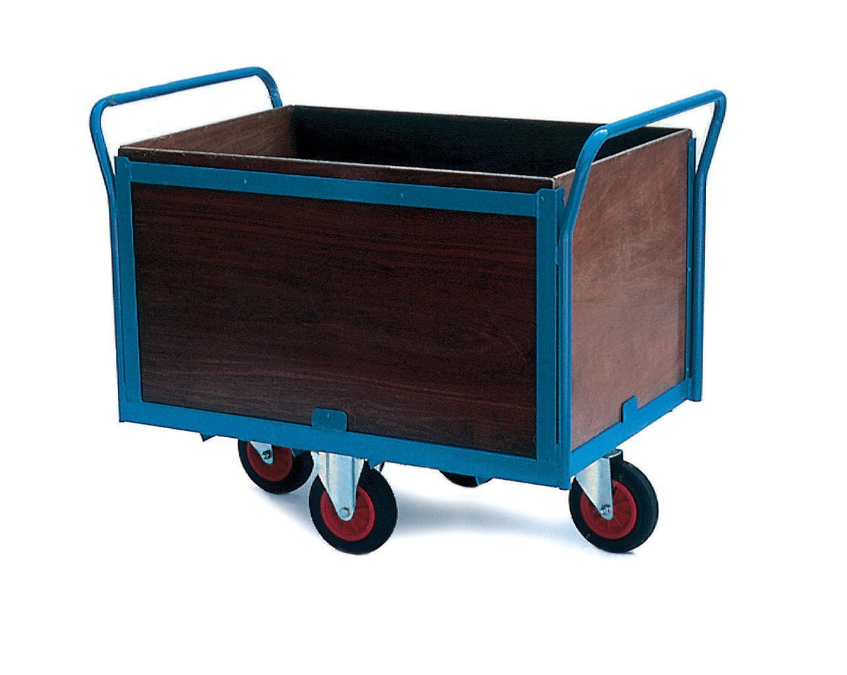 Platform Trolley Easy Steer Solid Sides 3