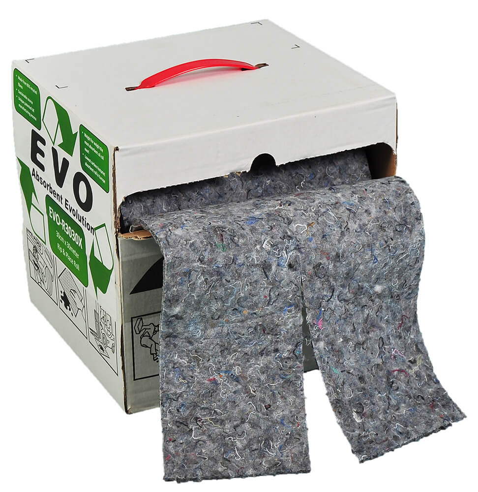 Quick Rip Perforated Evo Absorbent Rolls with dispenser box