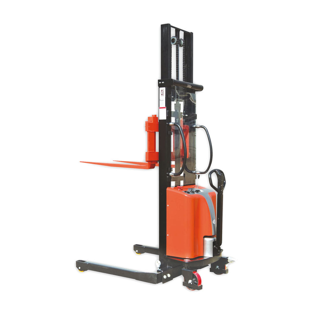semi electric straddler stacker