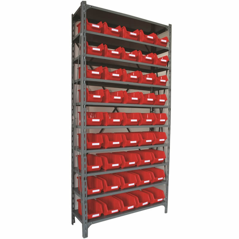 shelf unit with eco bins