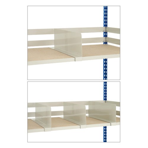 shelf dividers for medium duty shelving
