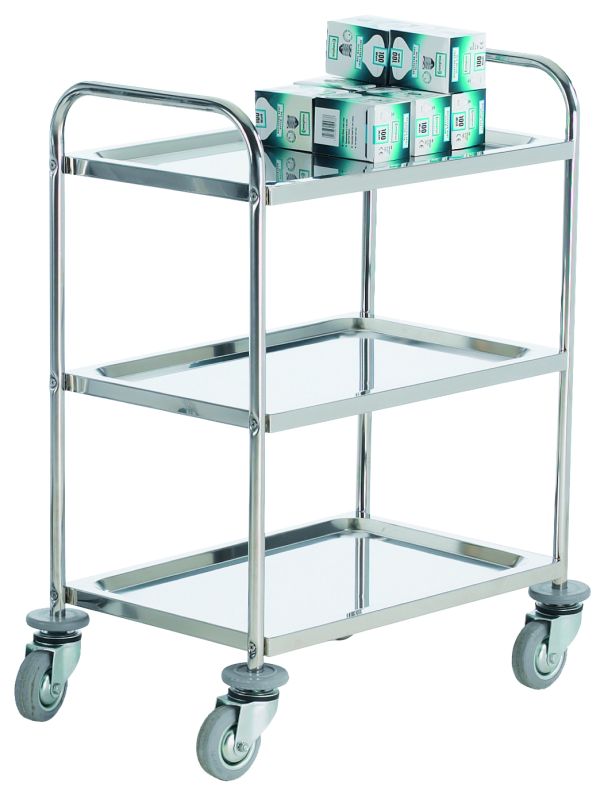 stainless steel shelf trolley