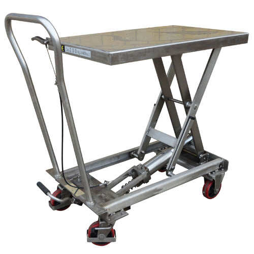 Stainless Steel Mobile Scissor Lift Table