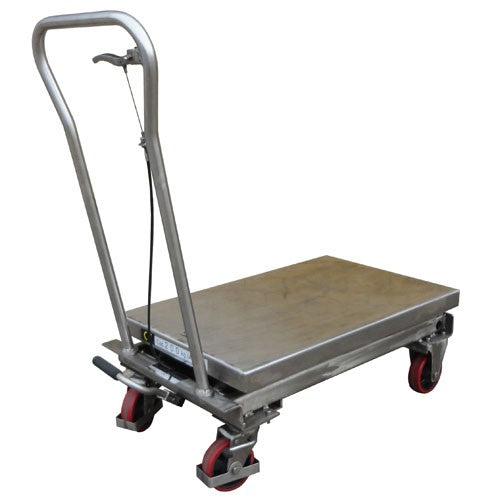 Stainless Steel Mobile Scissor Lift Table