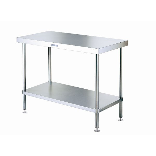 Stainless steel workbench table with full undershelf