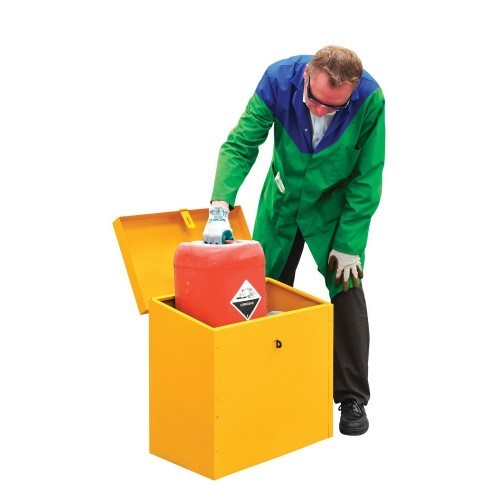 Open Hazardous Substance Floor Chest with Model