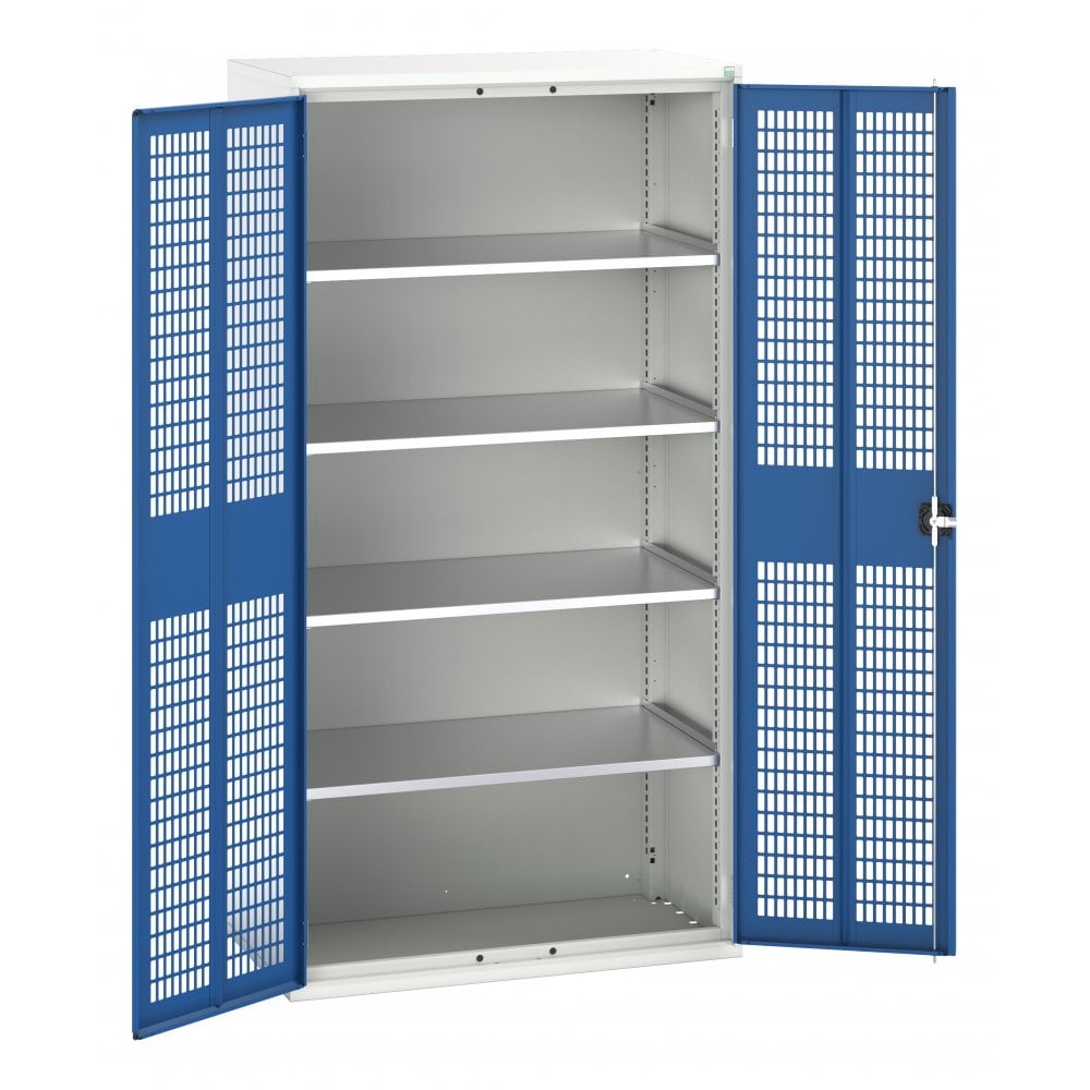 storage cupboard with ventilated door
