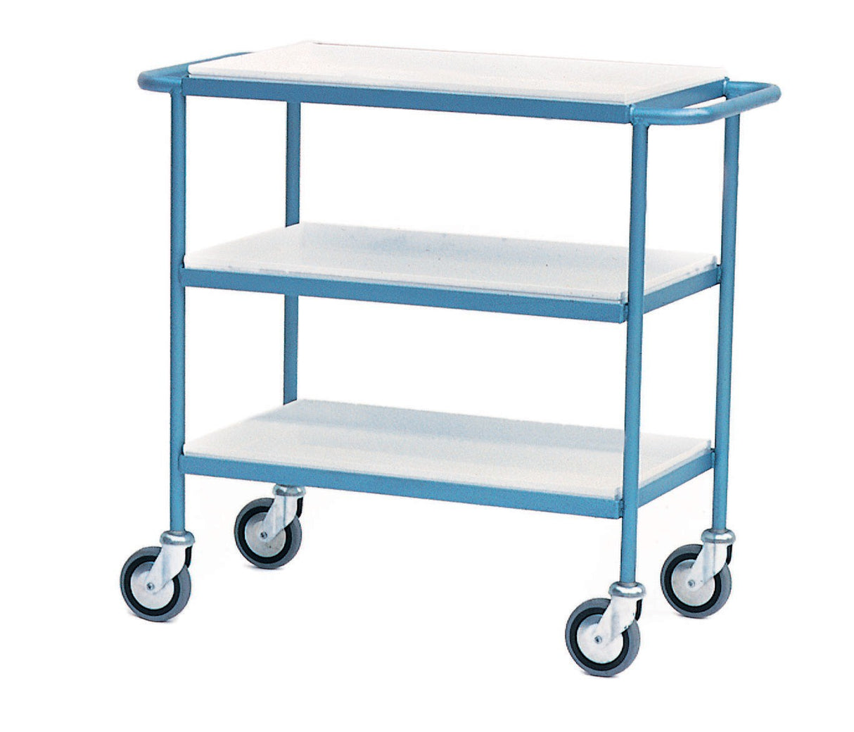 Tea Tray Trolley with 3 Plastic Trays