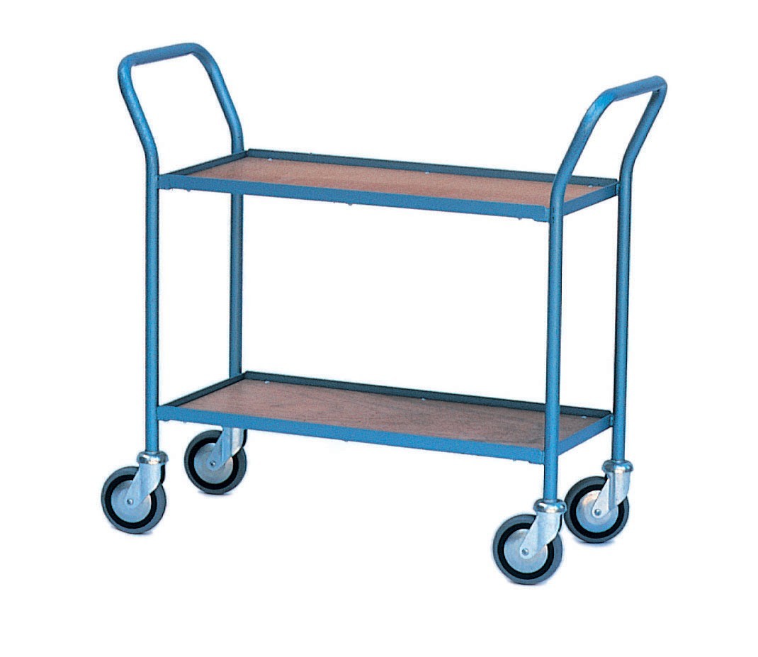 Tea Tray Trolley with Wooden Platform