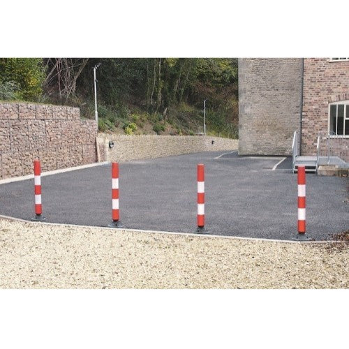 Traffic Line Flexible Posts in Use