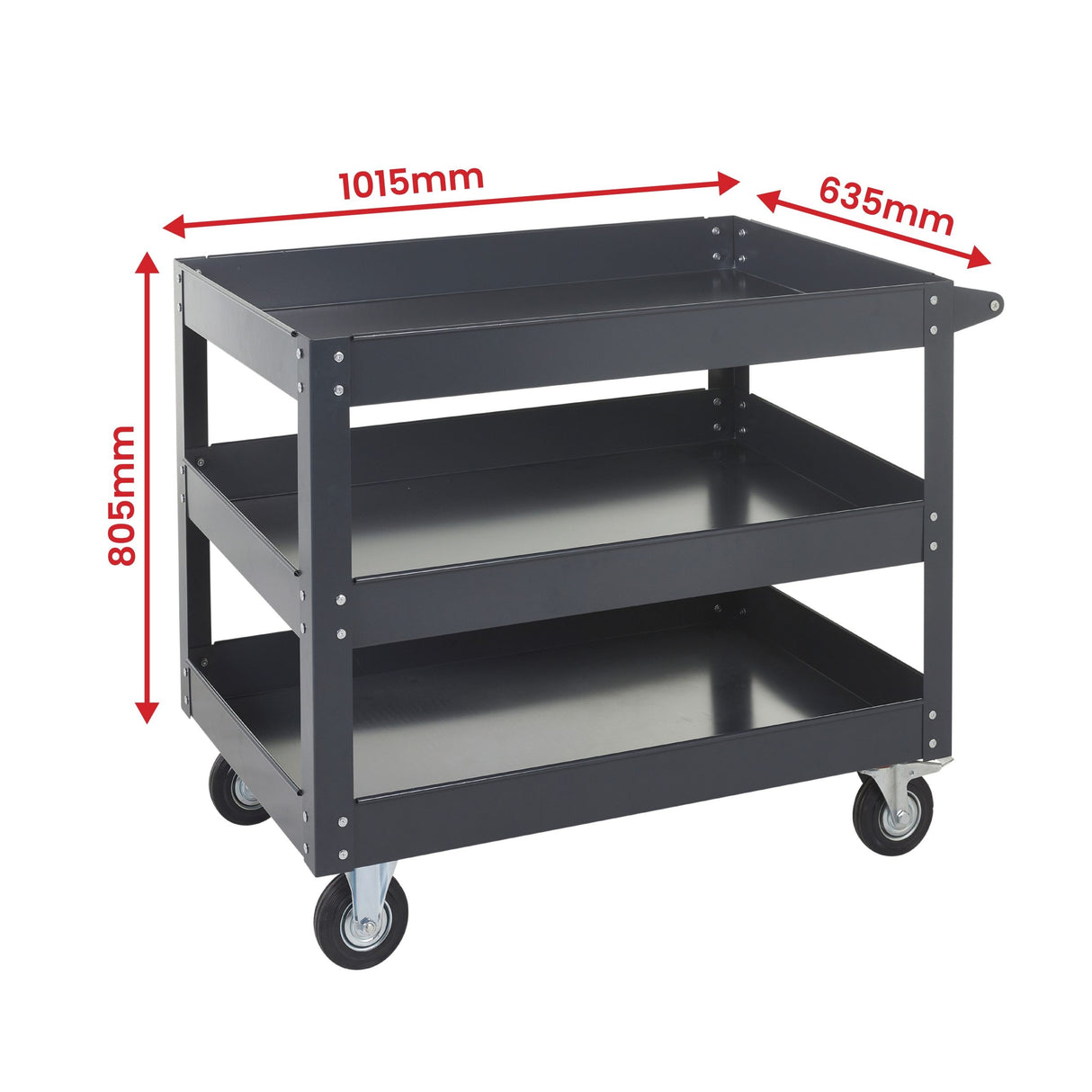 tray trolley 3 shelves