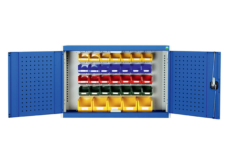wall cupboard with bins