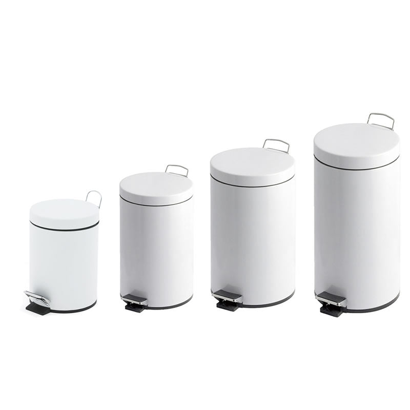 white pedal bin