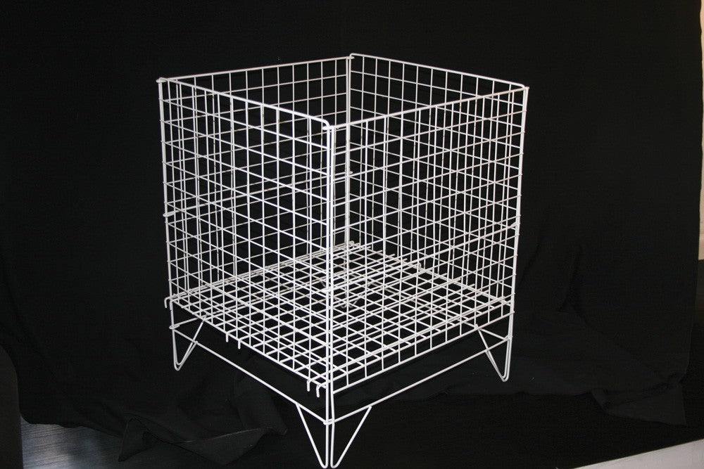 White Plastic Coated Dump Basket 2