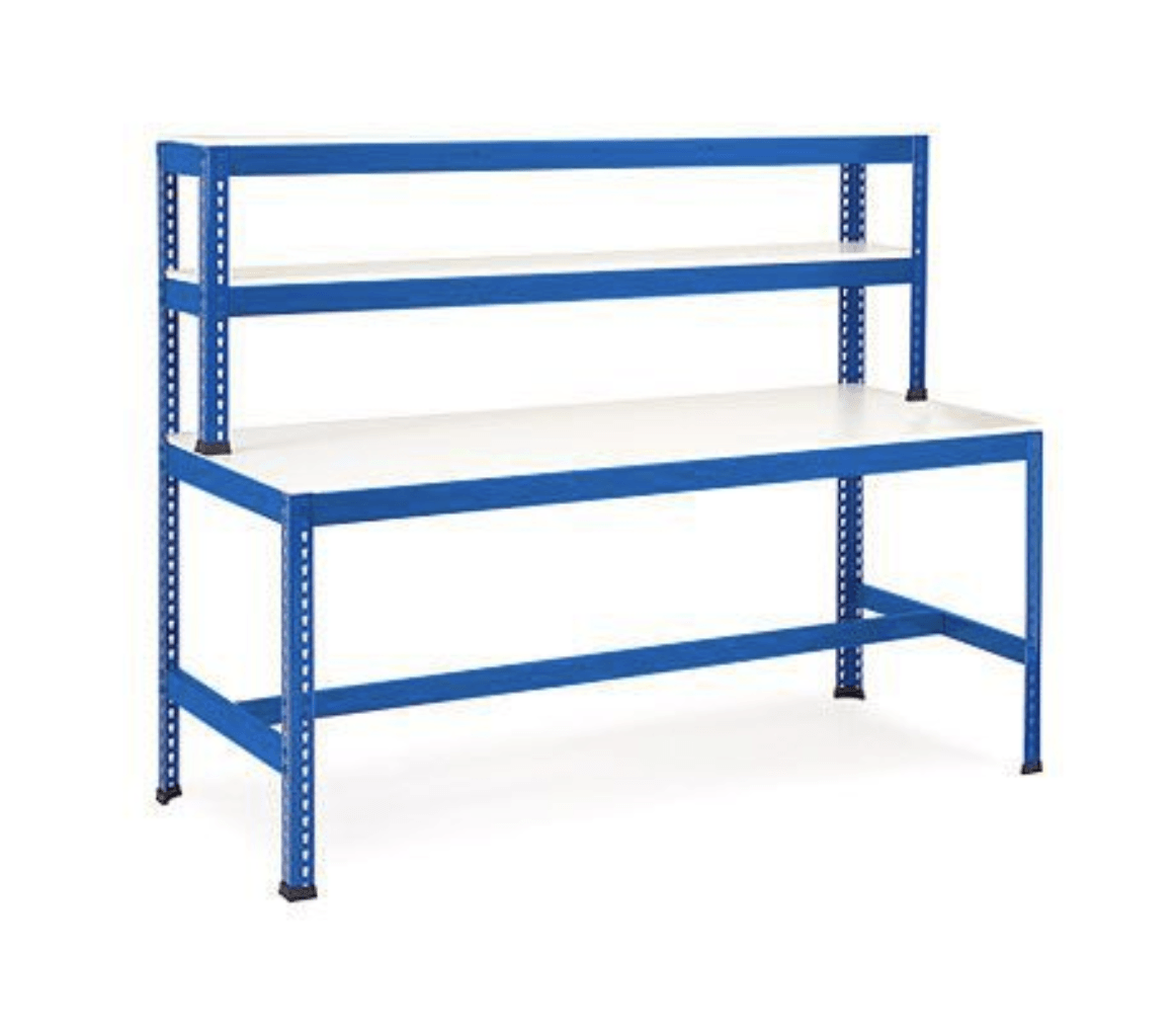workstation t bar blue melamine