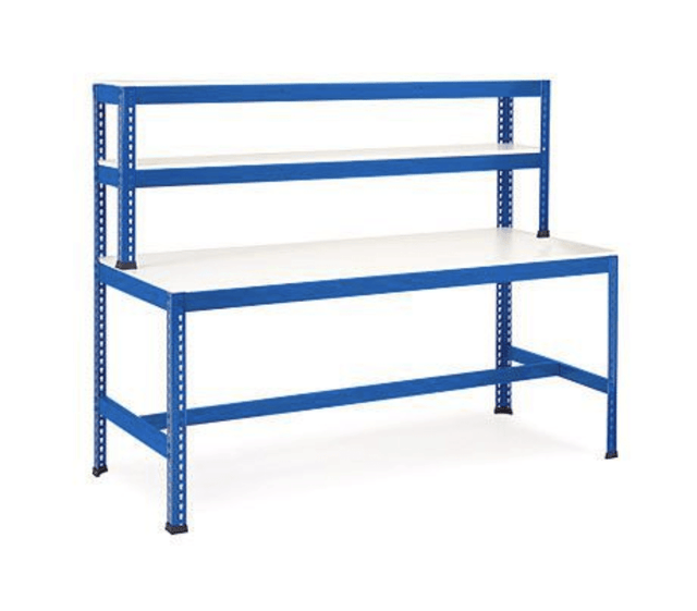 workstation t bar blue melamine