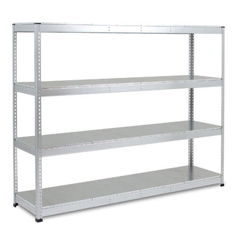 Heavy Duty Galvanised Shelving with 4 Levels 1830-2440mm Wide galvanised shelves