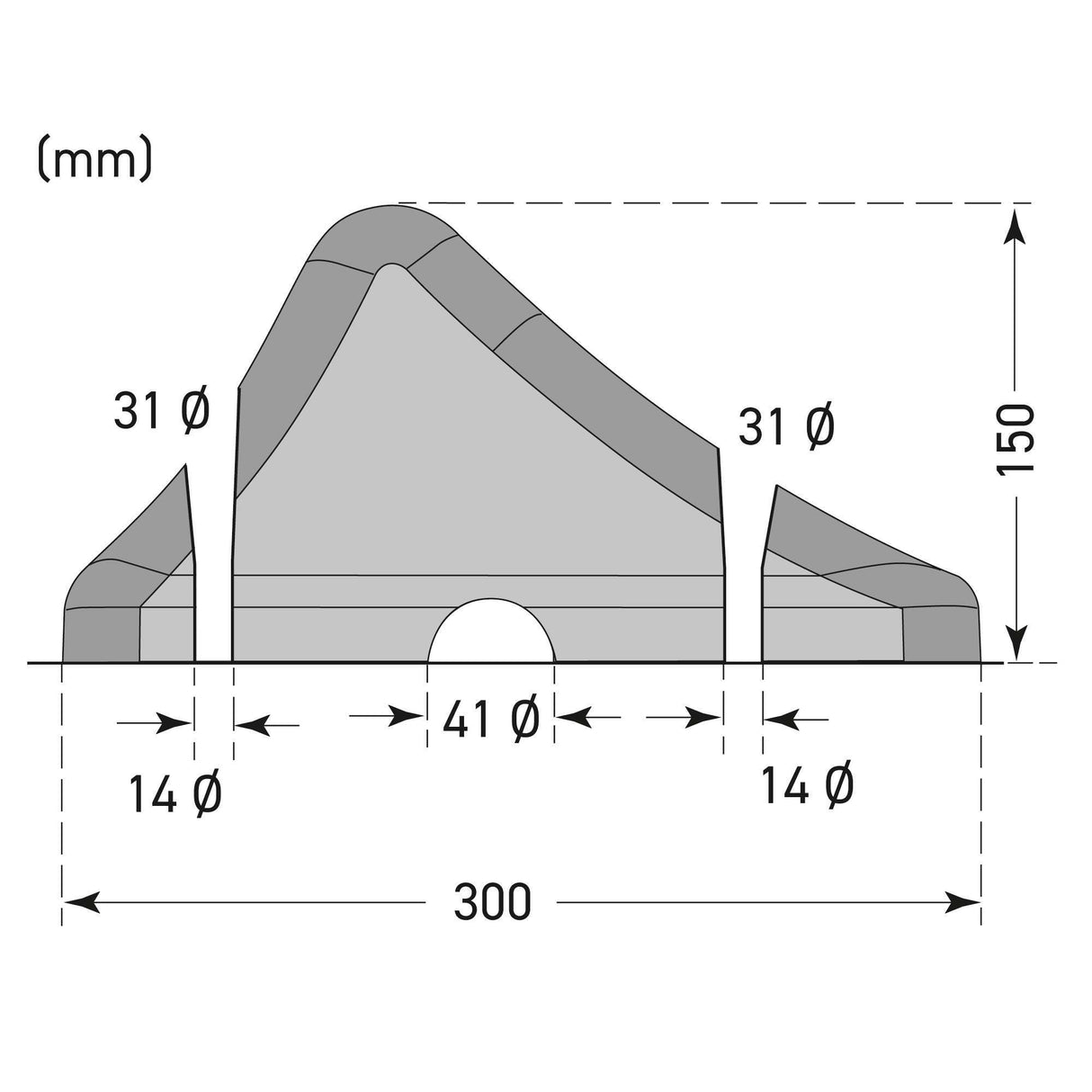 Traffic Line - Truck Wheel Stop ECO