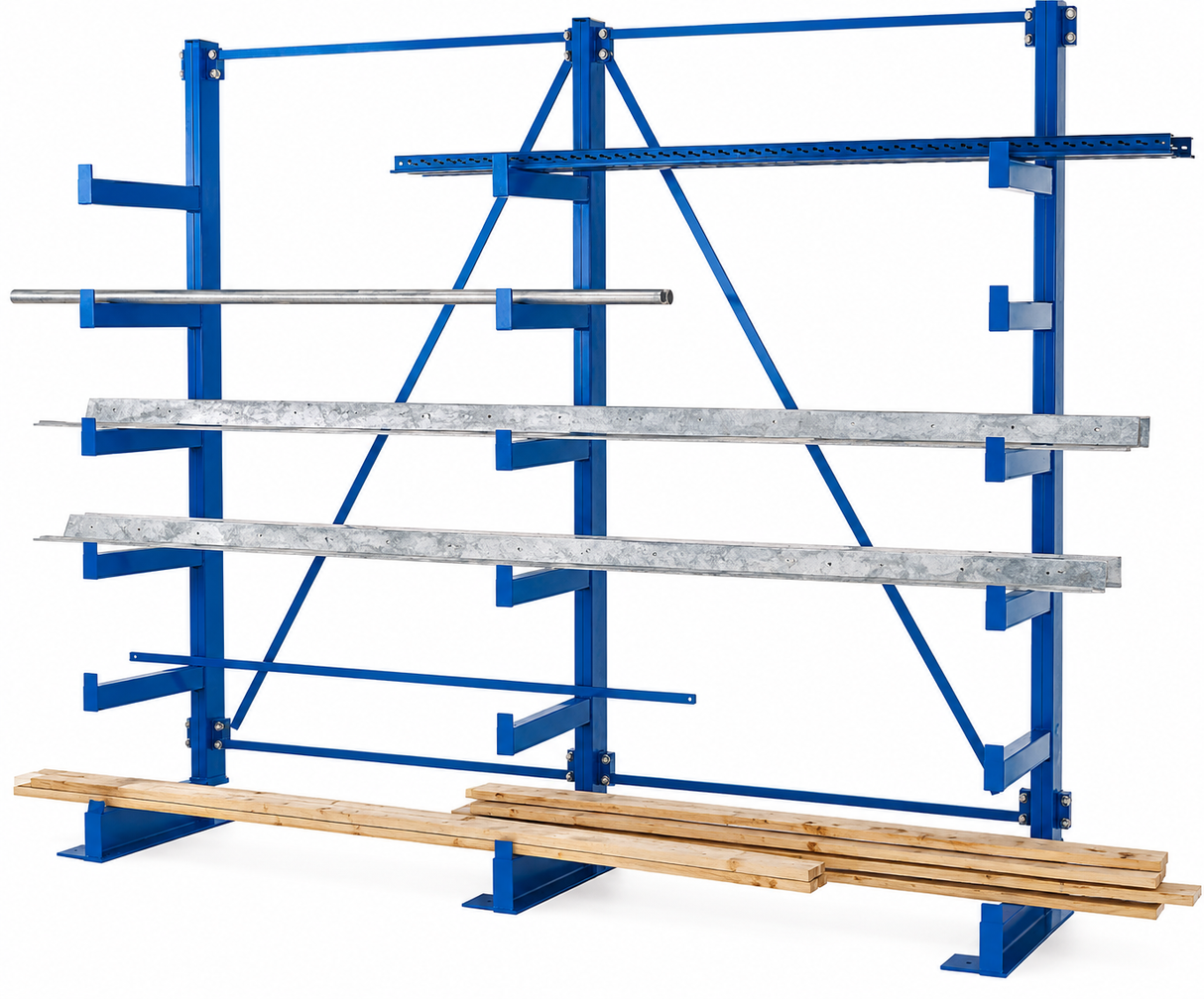 Heavy Duty Cantilever Racking with Parallel Arms