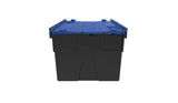 Attached Lid Containers - Black with Blue Lid