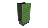 Attached Lid Containers - Black with Green Lid