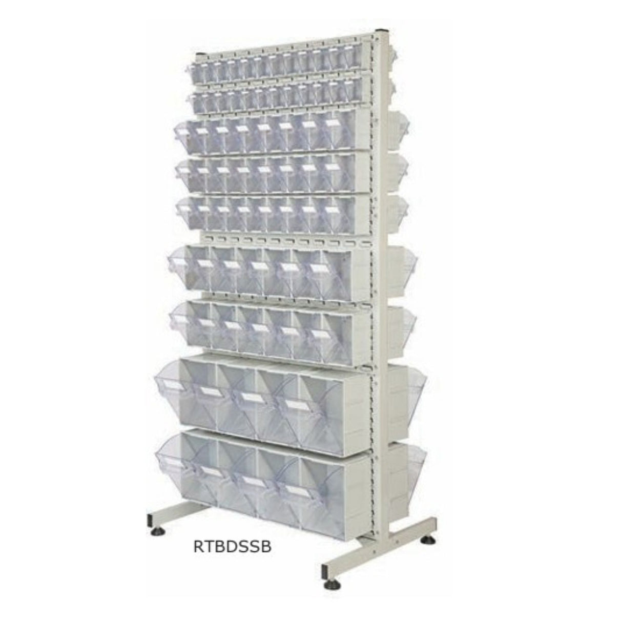 Tilt Bin Stand with Double Sided Louvre Panel