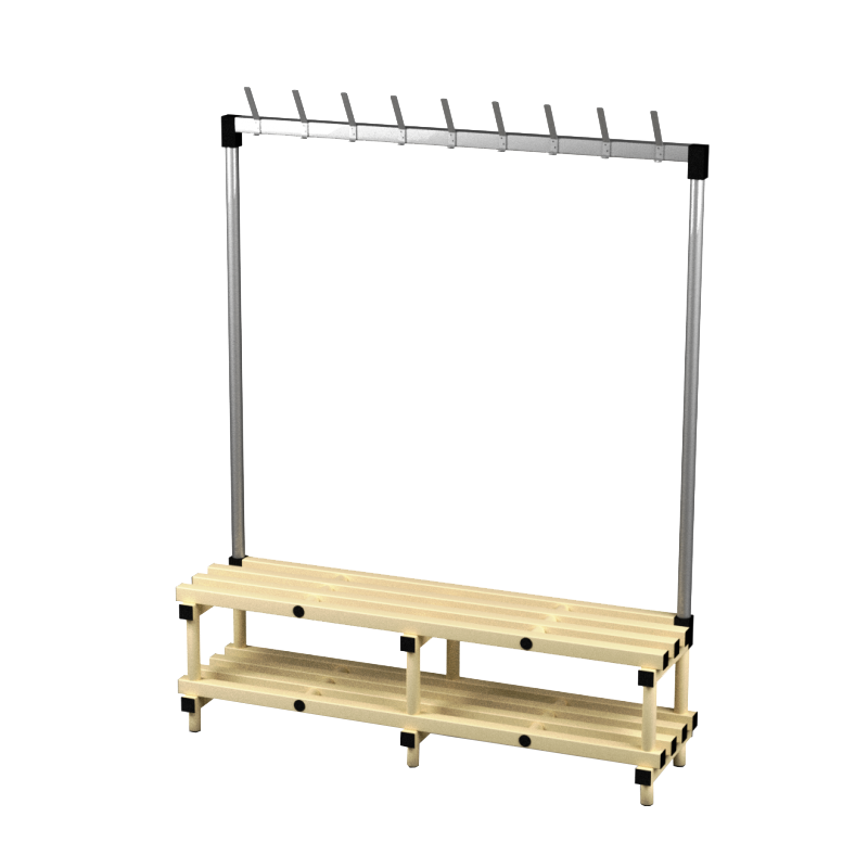 Plastic Cloakroom Equipment - Single Coat Bench O/H 1800mm