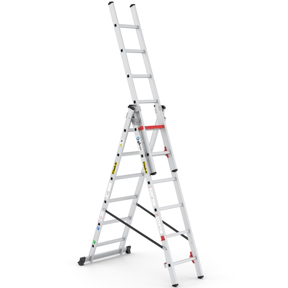Combi Stepladders – 3-Way Aluminium Combination Ladder