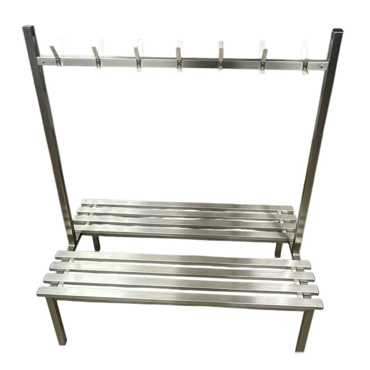 Double Sided Benches - Stainless Steel Slats & Hooks