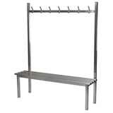Single Sided Benches - Stainless Steel Slats & Hooks