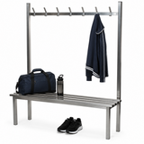 Single Sided Benches - Stainless Steel Slats & Hooks