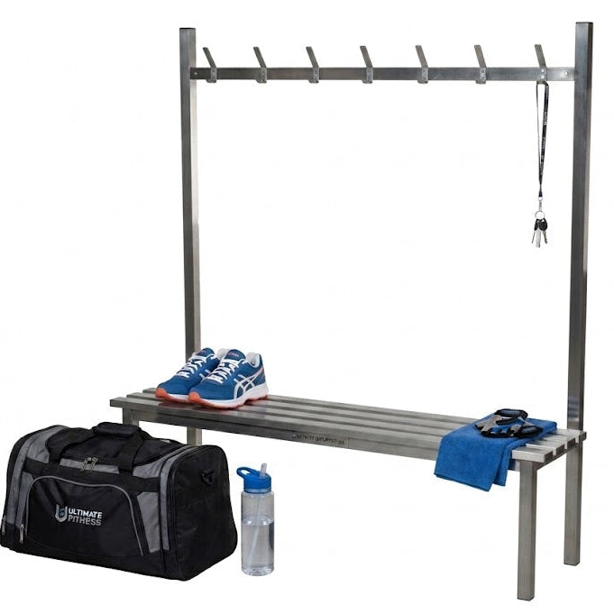 Single Sided Benches - Stainless Steel Slats & Hooks