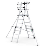 Folding Telescopic Large Platform Step with Safety Gates