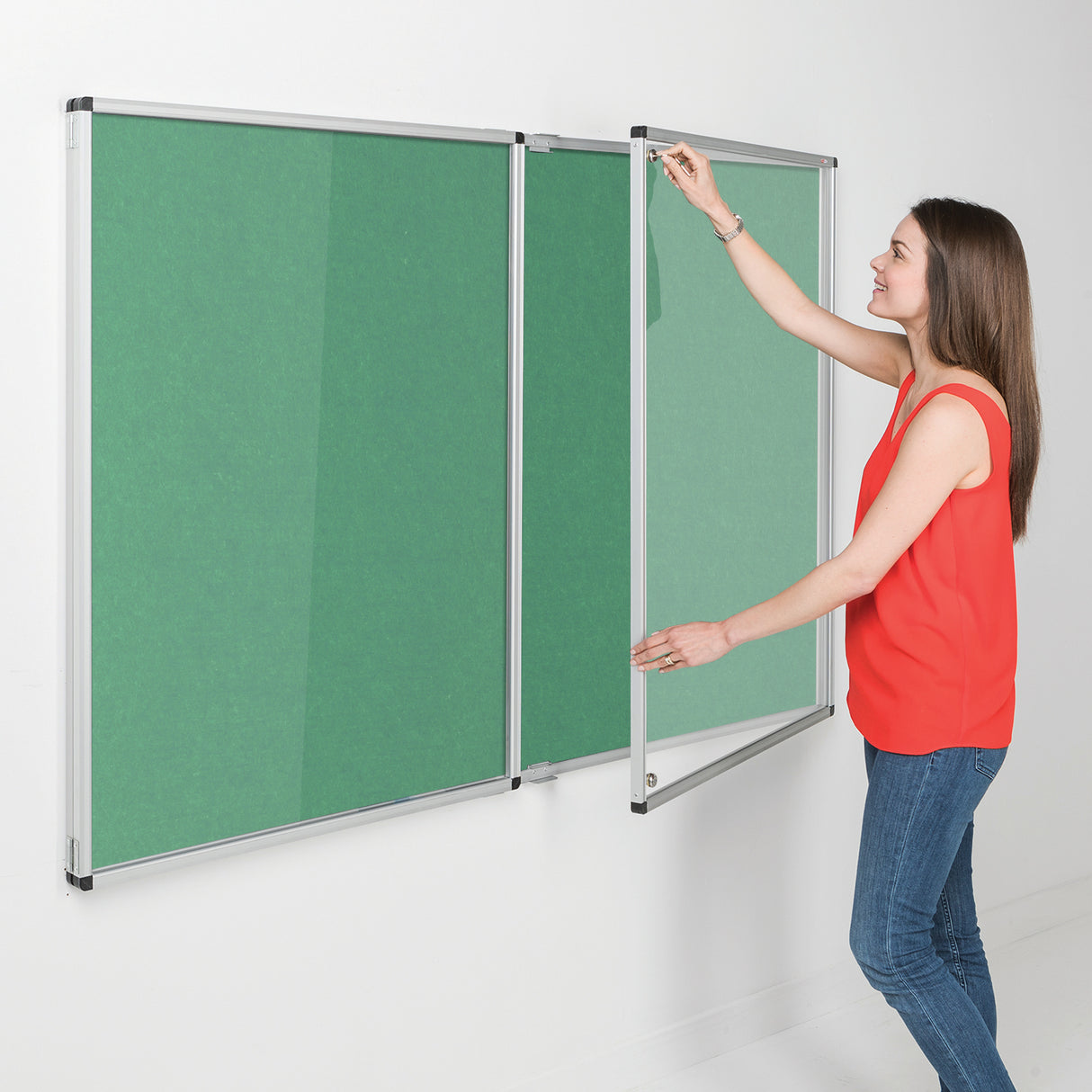 Fire Resistant  Tamperproof Lockable Noticeboards - Double Door