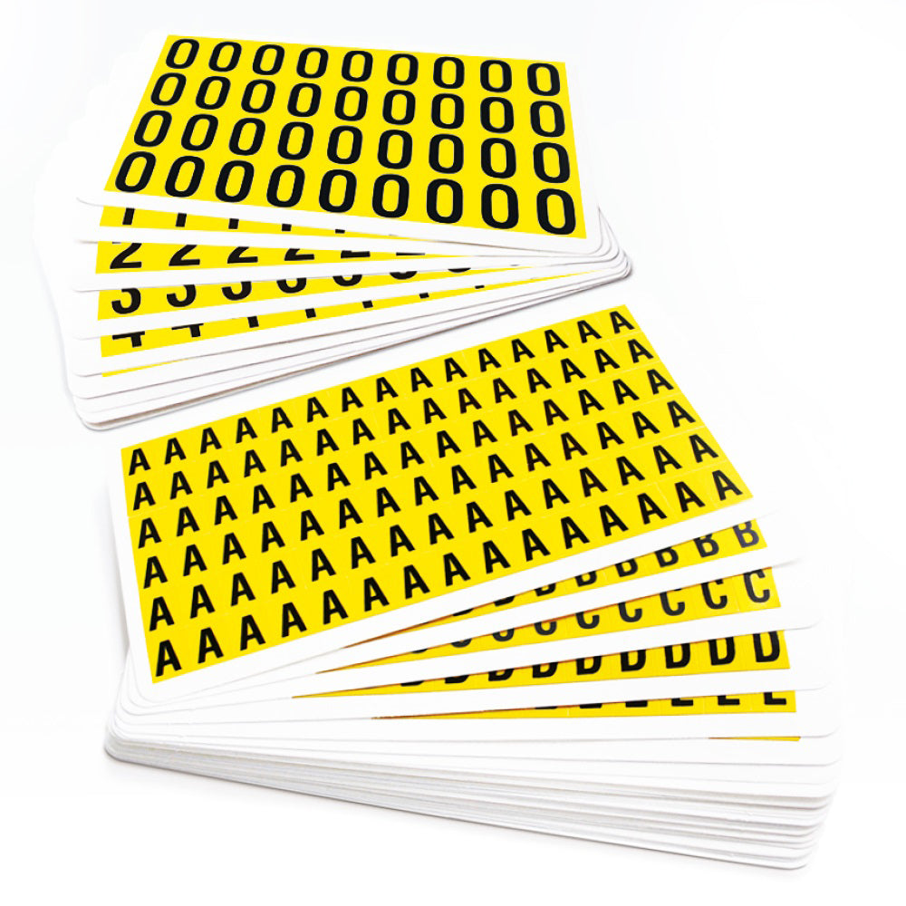 Numbers & Letters - Self-adhesive vinyl label