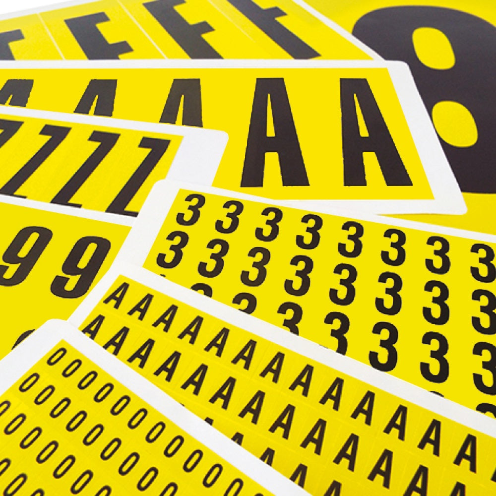 Numbers & Letters - Self-adhesive vinyl label