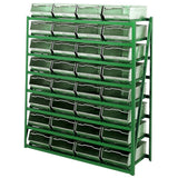 Galvanised Bin Racks - 8 Shelves
