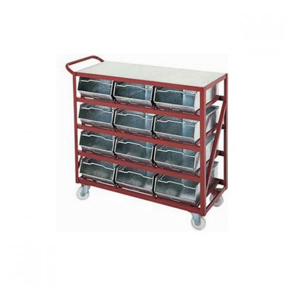 Galvanised Bin Trolley