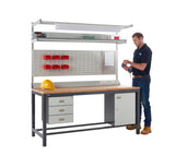 Heavy Duty Workbenches - Lower Shelves - Fitted Steel Plate