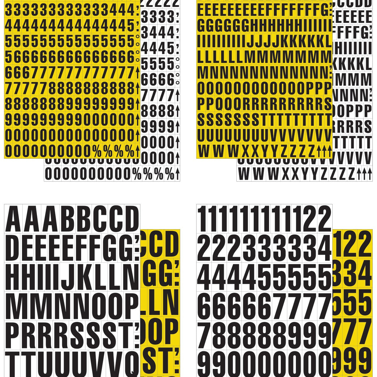Numbers & Letters - Self-adhesive vinyl label