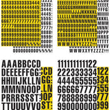 Numbers & Letters - Self-adhesive vinyl label