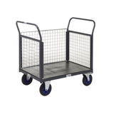 Heavy Duty Platform Trucks with Zinc Plated Mesh Sides & Ends - 1200x 800 mm Platform Size (Copy)