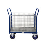 Heavy Duty Platform Trucks with Zinc Plated Mesh Sides & Ends - 1200x 800 mm Platform Size (Copy)
